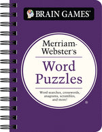 Book cover for Brain Games - To Go - Merriam-Webster's Word Puzzles: Word Searches, Crosswords, Anagrams, Scrambles, and More!