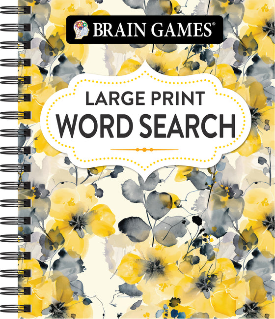 Book cover for Brain Games - Large Print Word Search (Floral)