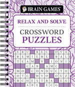 Book cover for Brain Games - Relax and Solve: Crossword Puzzles (Pattern Cover)
