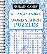 Book cover for Brain Games - Relax and Solve: Word Search Puzzles (Pattern Cover)