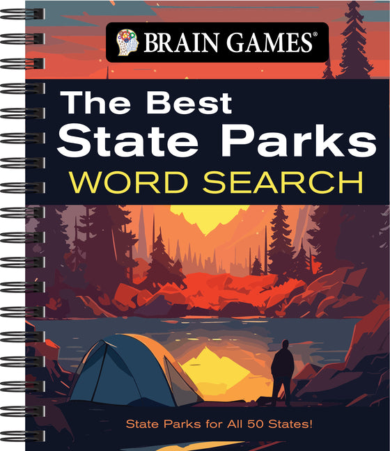 Book cover for Brain Games - The Best State Parks Word Search: State Parks for All 50 States!