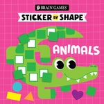 Book cover for Brain Games - Sticker by Shape: Animals (for Kids Ages 3-6)