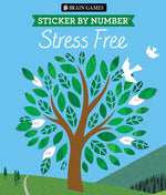 Book cover for Brain Games - Sticker by Number: Stress Free #2 (28 Images to Sticker)
