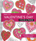 Book cover for Color & Frame - Valentine's Day (Coloring Book)