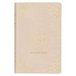 Book cover for KJV Holy Bible, Standard Size Faux Leather Red Letter Edition Thumb Index, Ribbon Marker, King James Version, Pearlescent Taupe
