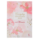 Book cover for NLT Holy Bible Everyday Devotional Bible for Women New Living Translation, Pink Printed Floral