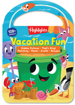 Book cover for Vacation Fun: Kids Travel Activity Book for Ages 36 with Over 120 Stickers, Puzzles, Crafts and Games for Road Trips, Vacations and Travel