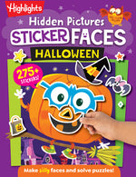Book cover for Hidden Pictures Sticker Faces: Halloween: Halloween Crafts Activity Book with Pumpkin Faces and Over 200 Silly Make-A-Face Stickers, Halloween Gift fo