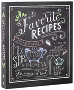 Book cover for Deluxe Recipe Binder - Favorite Recipes (Chalkboard)