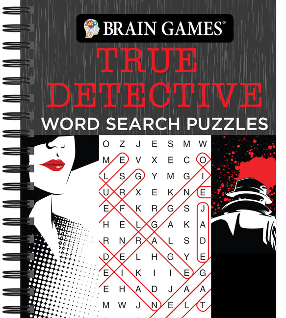 Book cover for Brain Games - True Detective Word Search Puzzles