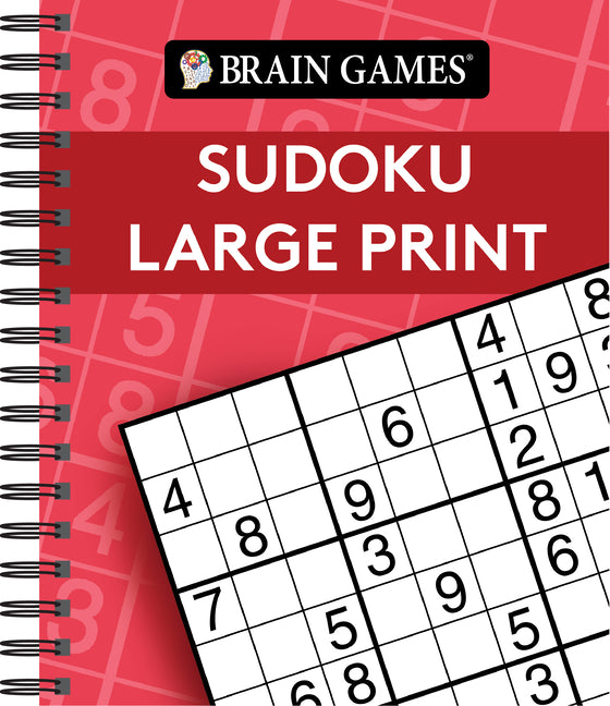 Book cover for Brain Games - Sudoku Large Print (Red)