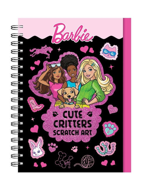 Book cover for Barbie: Cute Critters Scratch Art