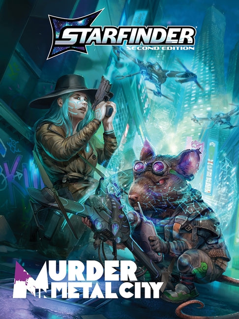 Book cover for Starfinder Murder in Metal City Deluxe Adventure
