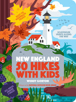 Book cover for 50 Hikes with Kids New England