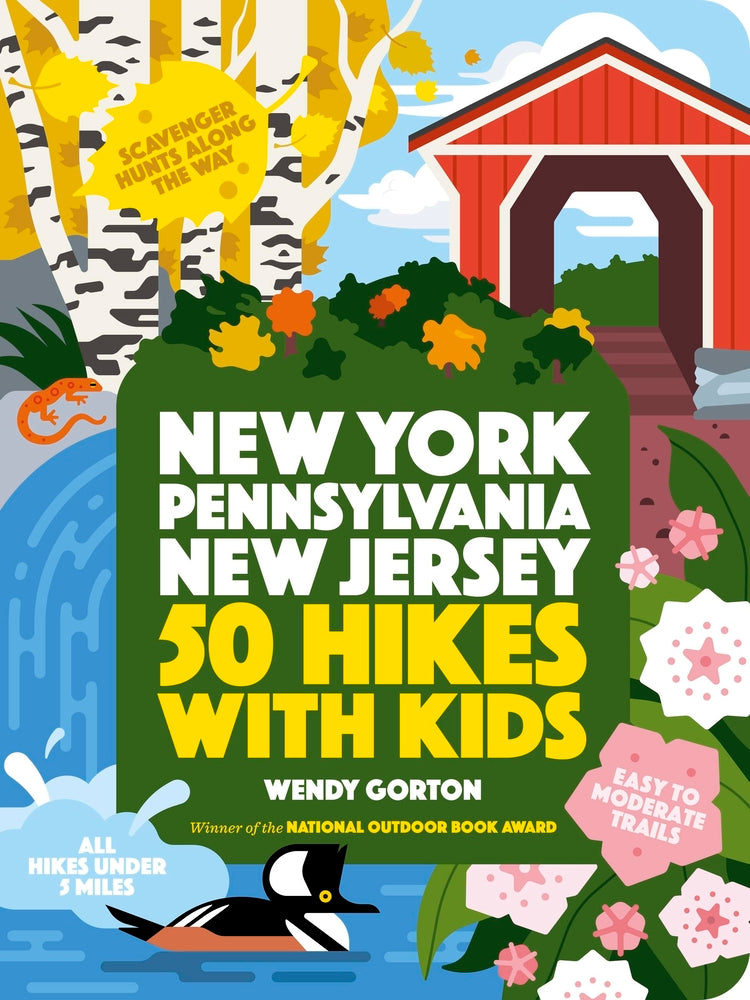 Book cover for 50 Hikes with Kids New York, Pennsylvania, and New Jersey