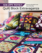 Book cover for Scrappy Wonky Quilt Block Extravaganza: 12 Blocks, 13 Projects, Deceptively Simple & Fun