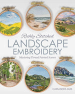 Book cover for Richly Stitched Landscape Embroidery: Mastering Thread Painted Scenes