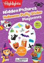 Book cover for Halloween Hidden Pictures Puffy Sticker Playscenes: 50+ Stickers! Can You Find 175+ Hidden Objects?