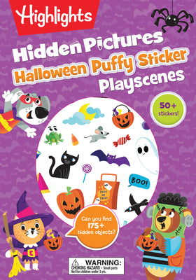 Book cover for Halloween Hidden Pictures Puffy Sticker Playscenes: 50+ Stickers! Can You Find 175+ Hidden Objects?