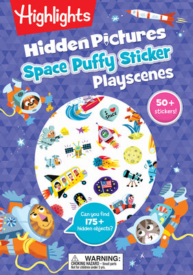 Book cover for Space Hidden Pictures Puffy Sticker Playscenes