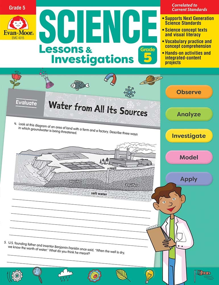 Book cover for Science Lessons and Investigations, Grade 5 Teacher Resource