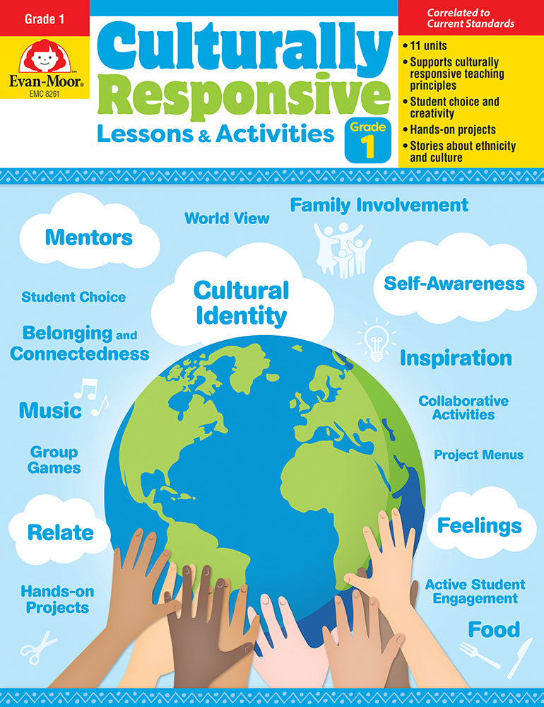 Book cover for Culturally Responsive Lessons & Activities, Grade 1 Teacher Resource