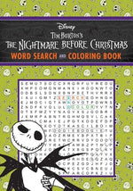 Book cover for Disney Tim Burton's the Nightmare Before Christmas Word Search and Coloring Book
