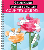 Book cover for Brain Games - Sticker by Number: Country Garden