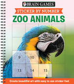 Book cover for Sticker by Number: Zoo Animals
