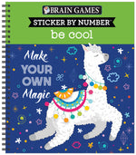 Book cover for Brain Games - Sticker by Number: Be Cool