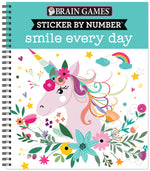 Book cover for Brain Games - Sticker by Number: Smile Every Day