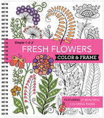Book cover for Color & Frame - Fresh Flowers (Adult Coloring Book)