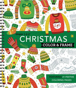 Book cover for Color & Frame - Christmas (Coloring Book)