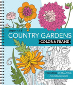 Book cover for Color & Frame - Country Gardens (Adult Coloring Book)