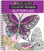Book cover for Brain Games - Color by Number: Butterflies