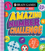 Book cover for Brain Games Puzzles for Kids - Amazing Number Challenge