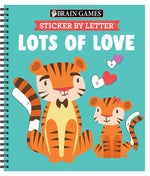 Book cover for Brain Games - Sticker by Letter: Lots of Love