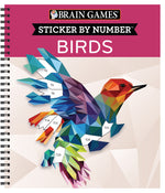 Book cover for Brain Games - Sticker by Number: Birds (28 Images to Sticker)