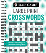 Book cover for Brain Games - Large Print Crosswords (Swirls)