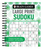 Book cover for Brain Games - Large Print Sudoku (Swirls)