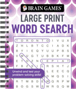 Book cover for Brain Games - Large Print Word Search (Swirls)