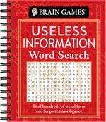 Book cover for Brain Games - Useless Information Word Search: Find Hundreds of Weird Facts and Forgotten Intelligence