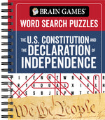 Book cover for Brain Games - Word Search Puzzles: The U.S. Constitution and the Declaration of Independence