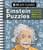 Book cover for Brain Games - Einstein Puzzles: Flex Your Brain with More Than 190 Word and Number Puzzles