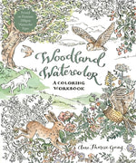 Book cover for Woodland Watercolor: A Coloring Workbook