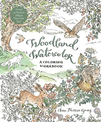 Book cover for Woodland Watercolor: A Coloring Workbook