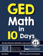Book cover for GED Math in 10 Days: The Most Effective GED Math Crash Course
