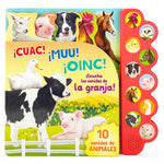 Book cover for Cuac! Muu! Oinc! (Spanish Edition): ¡Escucha Los Sonidos de la Granja!