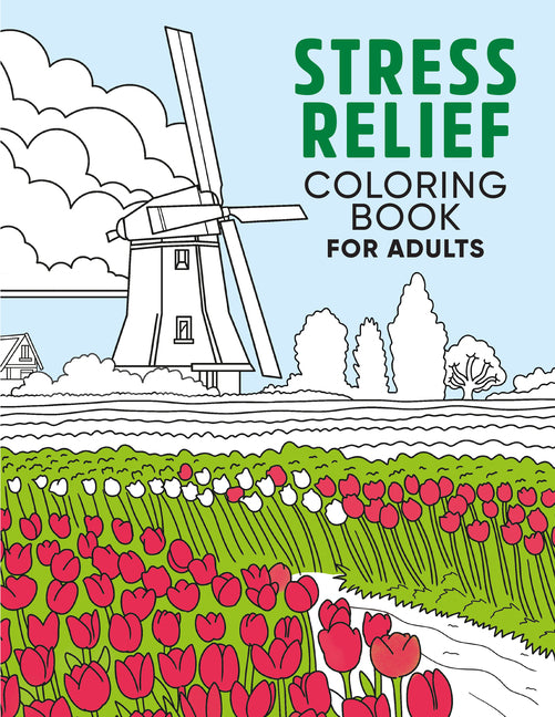 Book cover for Stress Relief Coloring Book for Adults