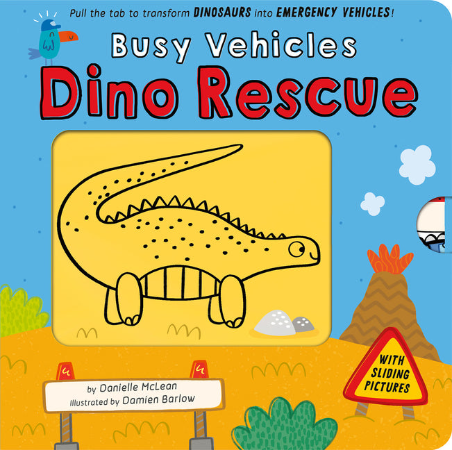 Book cover for Busy Vehicles: Dino Rescue: Pull the Tab to Transform Dinosaurs Into Emergency Vehicles!